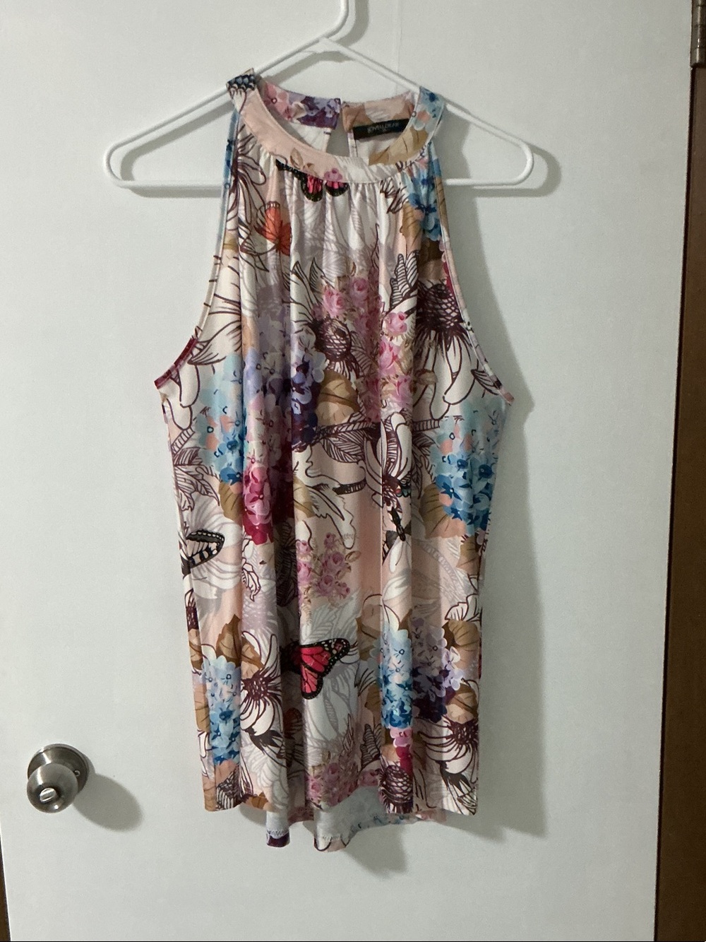 Floral Halter Neck Camisole in Pink by Apt. 9